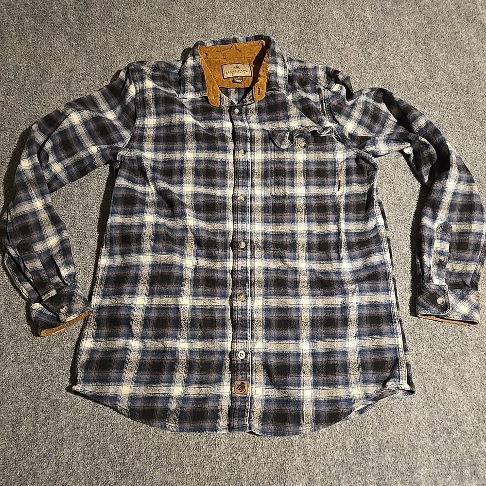 Legendary Whitetails Heavyweight Flannel Shirt Mens Large Tall Blue Plaid